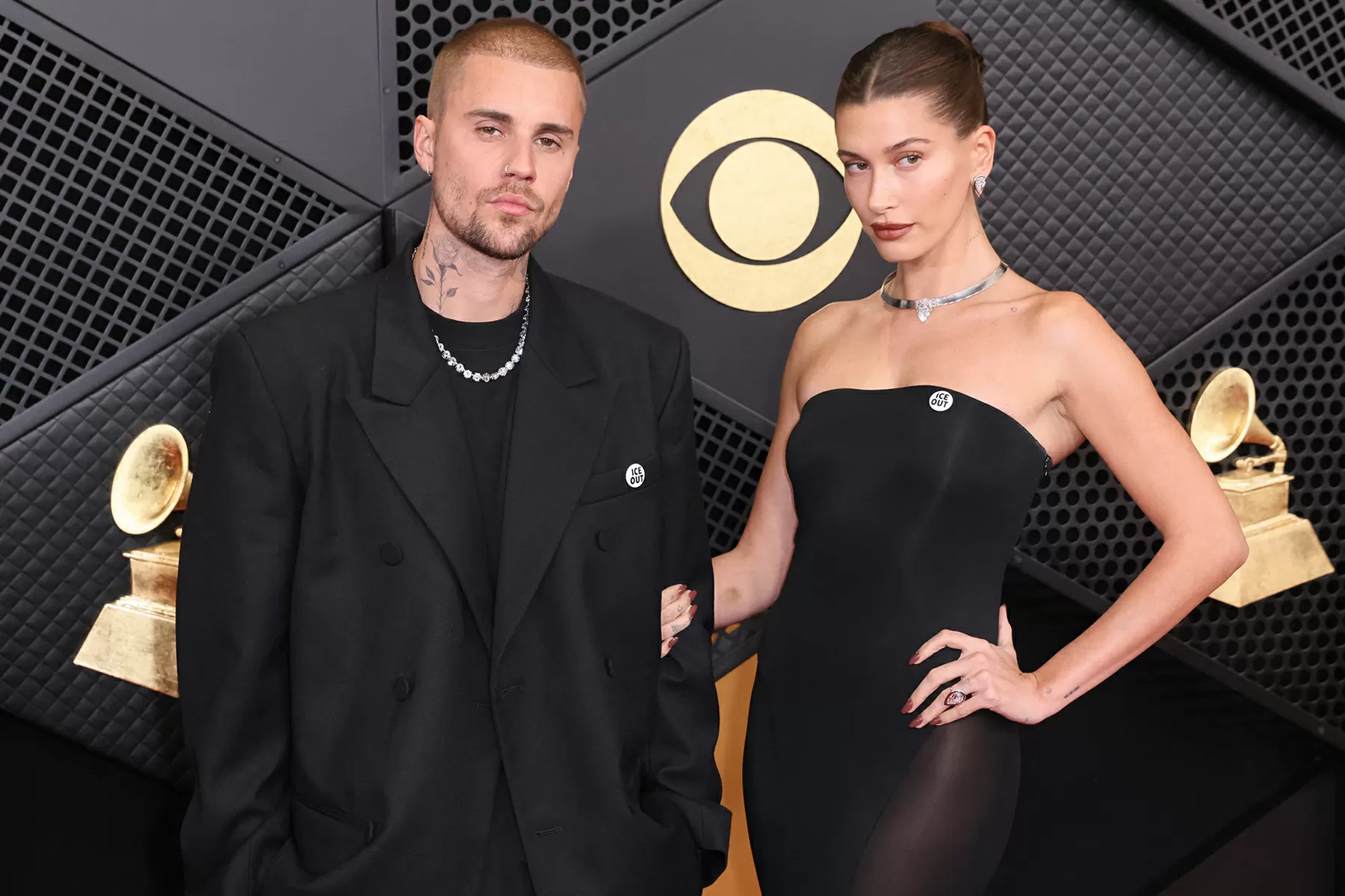 Justin Bieber, Billie Eilish & More Stars Wear ‘ICE Out’ Pins to 2026 Grammys: Photos